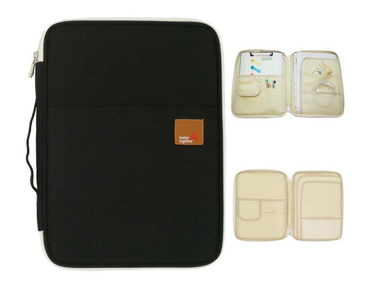mygreen Universal Travel Gear Organizer/Electronics Accessories Bag/Document File Bag (Large/Slim, Black)