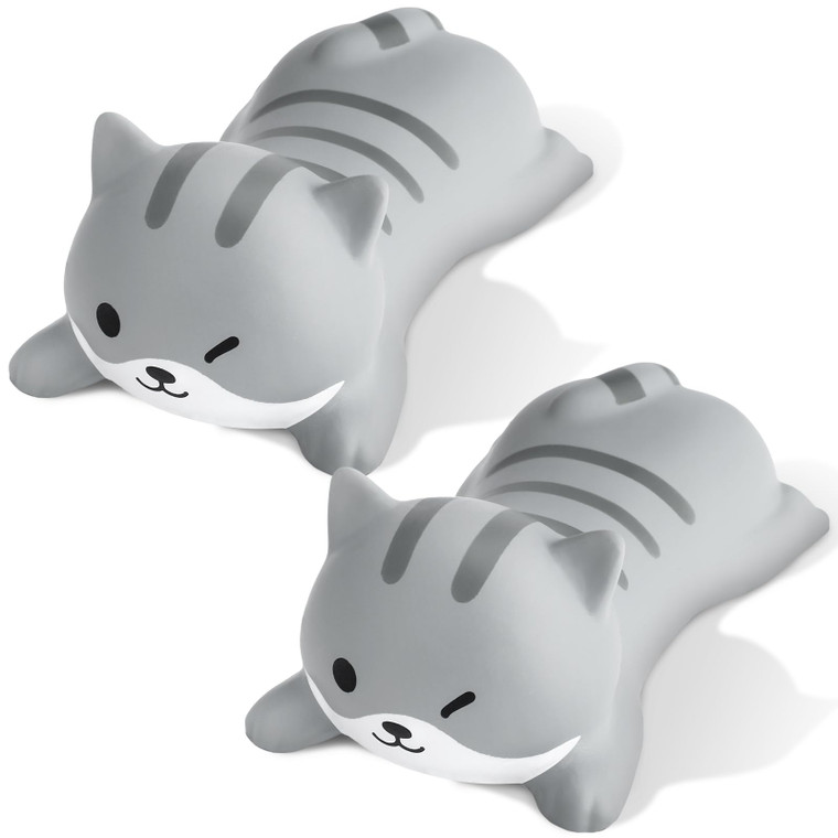Kanayu 2 Pack Cat Wrist Rest for Mouse, Slow Rising PU Foam Ergonomic Wrist Support Pad, Cute Desk Accessories for Women, Non Slip Mouse Pad Cushion
