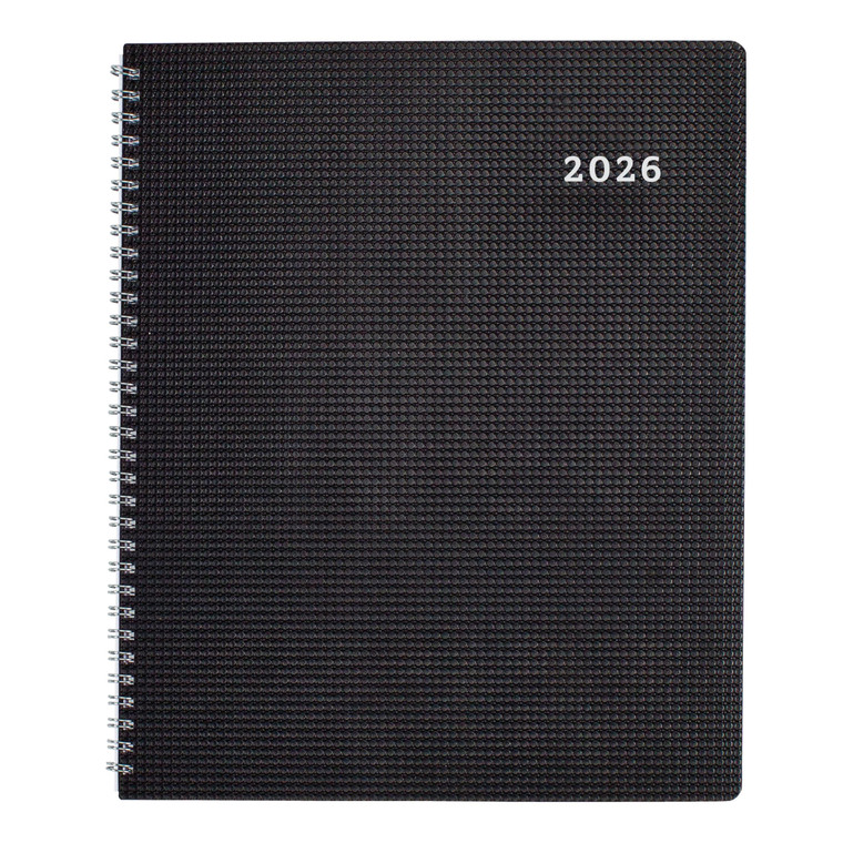 Brownline® 2026 DuraFlex Weekly Planner, Appointment Book, 12 Months, January to December, Twin-Wire Binding, 11" x 8.5", Black (CB950V.BLK-26)