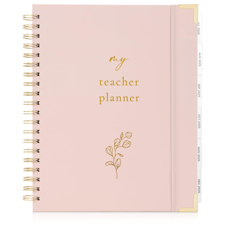 Aesthetic Teacher Planner For The 2025-2026 Academic School Year - Your All Incl. 8.5" x 11" Lesson Plan Book Supplies - Easily Organize Your Daily,