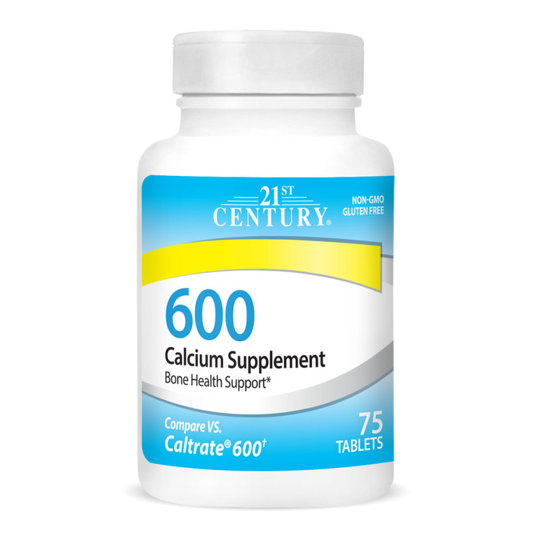 21st Century Calcium Supplement, 600 mg, 75 Count