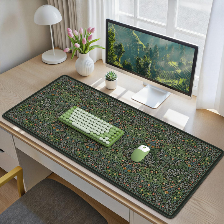 iCasso Big Mouse Pad, Desk Pad Mat, Full Desk Large Mousepad, Anti-Slip Smooth Surface XXL Computer Pad with Stitched Edges for Home Office Organizer