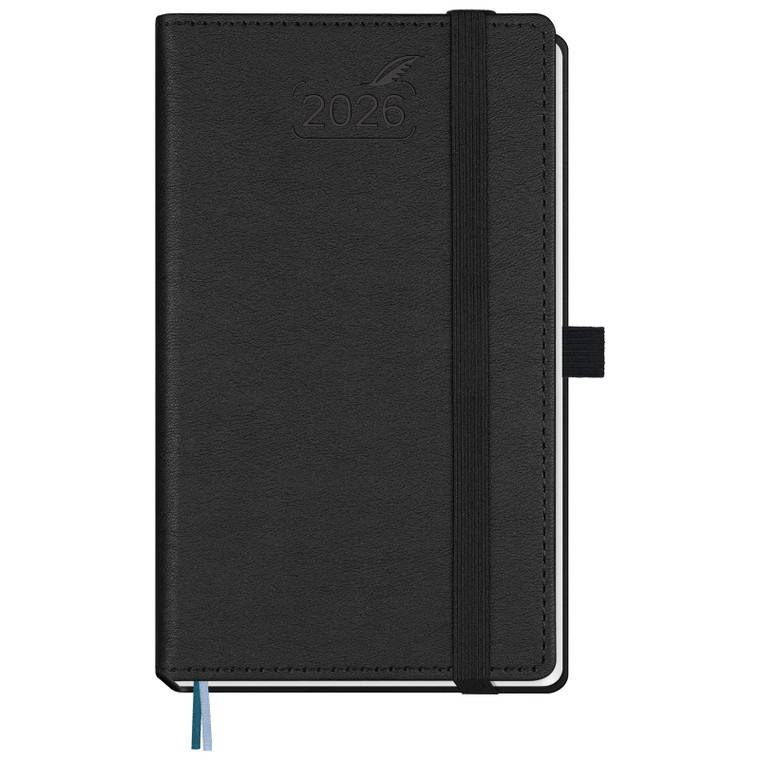 BEZEND Pocket Calendar 2026 Weekly and Monthly (3.5" x 6") Small Daily Planner for Purse (Jan-Dec) with Notes & Expenses, Inner Pocket, Pen Holder, V