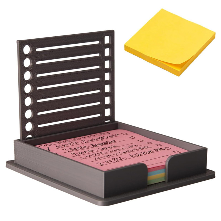 Sticky Note Stencil,Post It Stencil,2025 New Sticky Note Holder with for 3x3 Notes, Ideal for to-Do Lists, Office, and School Use (Black-1PCS)