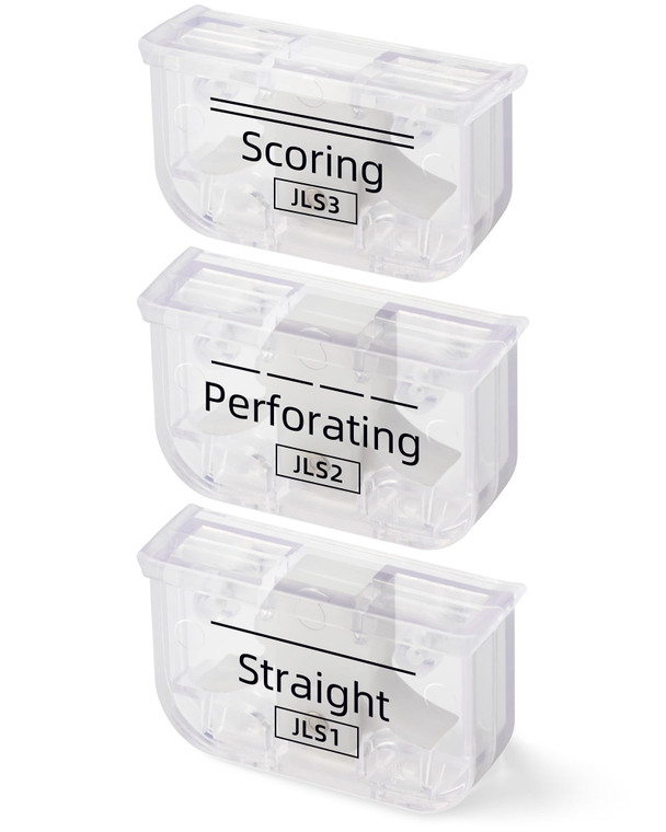 Firbon 3Pcs Refill Blades for 3-in-1 Paper Cutter, Spring-Loaded Straight Cut, Scoring & Perforating Replacement Blade for Paper Trimmer