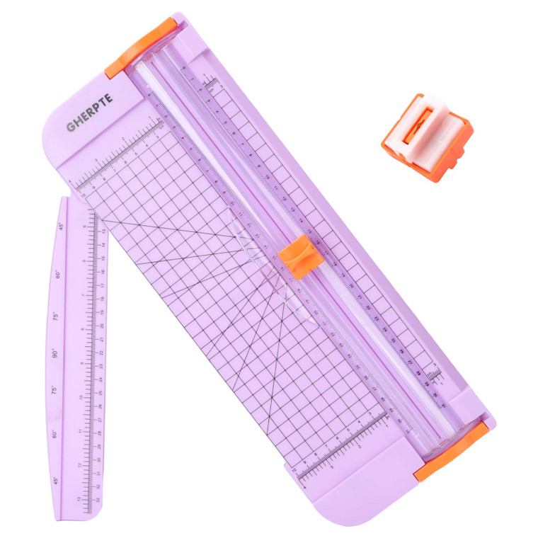 A4 Paper Cutter -12 Inch Paper Trimmer with 2pcs Replacement Blades with Safeguard Side Rulerfor Cut Gift Card,Coupon,Label, Cardstock,Photo