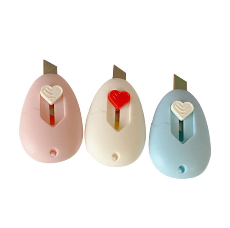 HLLMX 3 PCS Mini Retractable Utility Knife Box Cutter Letter Opener Retractable Letter Opener for Envelope, Package, Paper Cut, Safe Mail Opener ?3 C