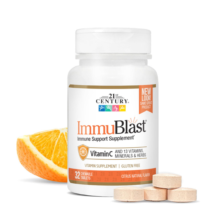 21st Century Immublast Chewable Tablets, Citrus 32 Count