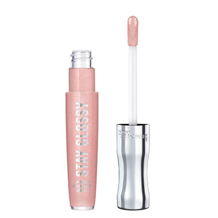 Rimmel Stay Glossy Lip Gloss - Non-Sticky and Lightweight Formula for Lip Color and Shine - 110 Dorchester Rose, .18oz