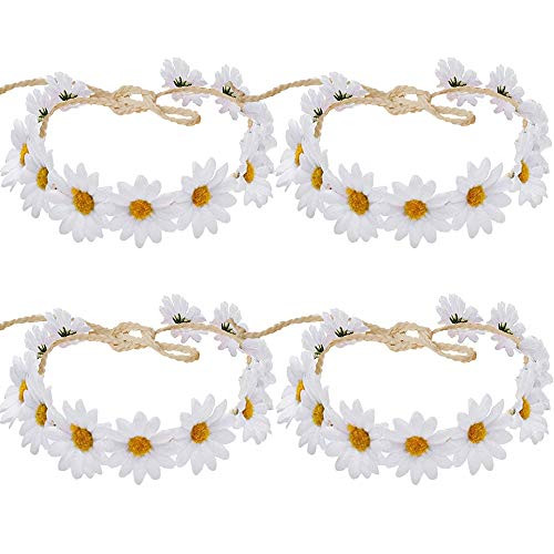 YAXAMING Halloween Sunflower Headband Daisy Flower Hair Bands Hoops Crown Floral Wreath Headpiece Hairband Women Xmas Hawaiian Festival Wedding Cospl