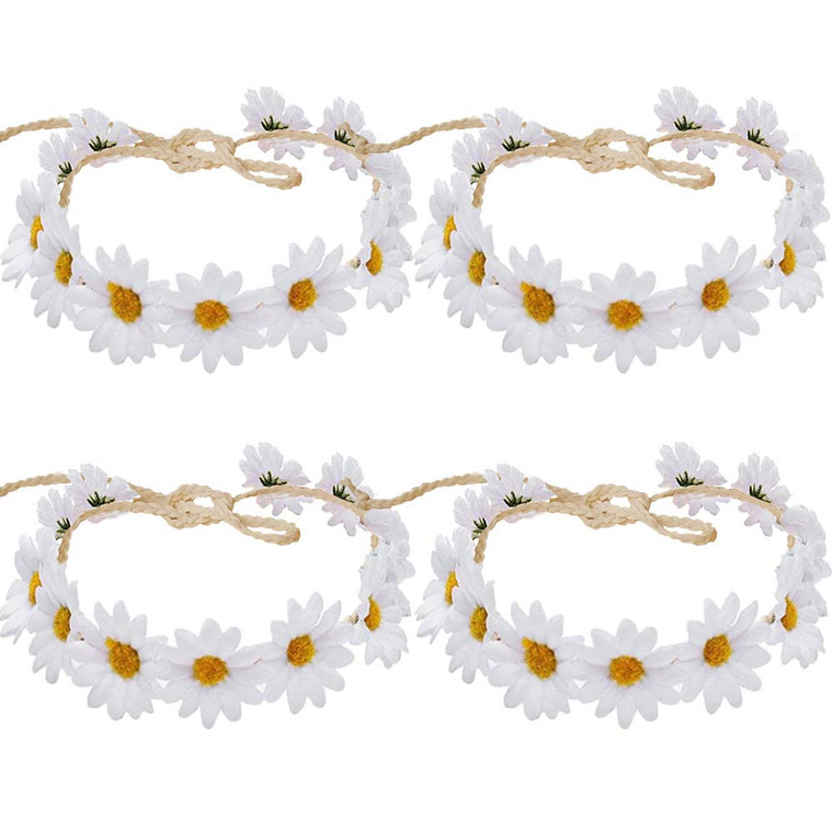 YAXAMING Halloween Sunflower Headband Daisy Flower Hair Bands Hoops Crown Floral Wreath Headpiece Hairband Women Xmas Hawaiian Festival Wedding Cospl