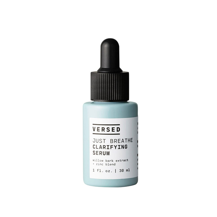 Versed Just Breathe Clarifying Facial Serum - Blend of Antioxidants, Niacinamide, White Willow and Zinc Helps Reduce Blemishes, Decongest Pores and S