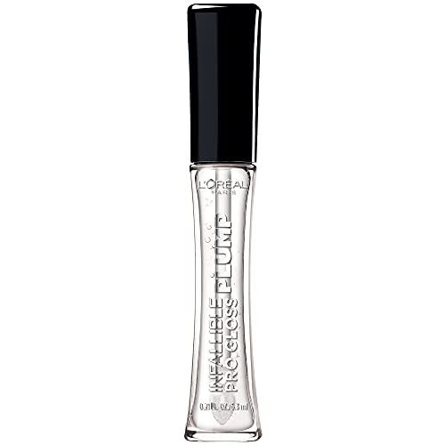 L'Oreal Paris Infallible Pro Gloss Plump Lip Gloss with Hyaluronic Acid, Long Lasting Plumping Shine, Lips Look Instantly Fuller and More Plump, Mirr