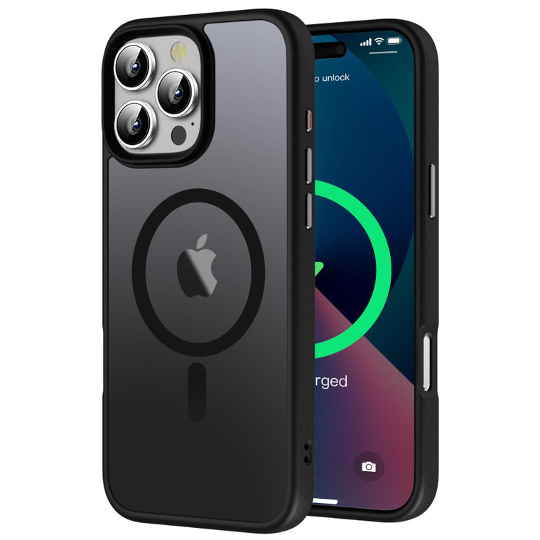 Vlanxie Upgraded Magnetic for iPhone 16 Pro Max Phone Case, [Compatible with Magsafe & Military-Grade Protection] Slim Translucent Matte Phone Case f