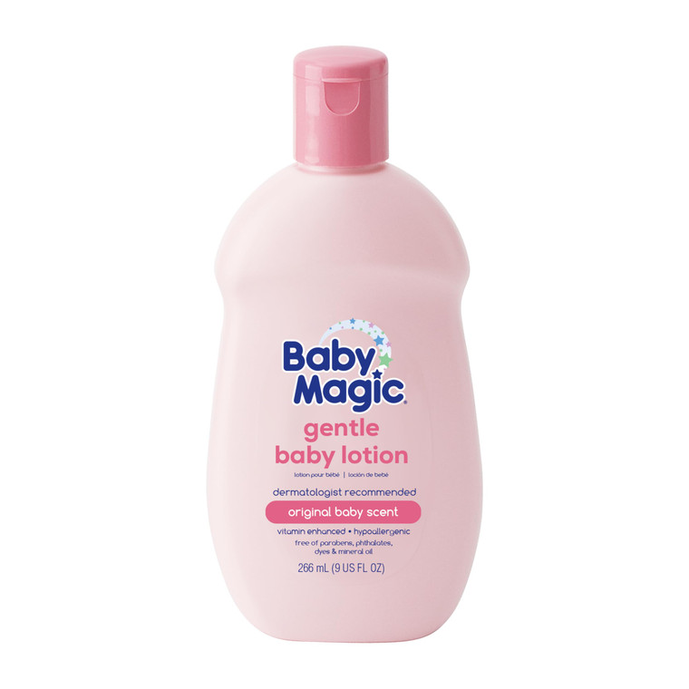 Baby Magic Gentle Baby Lotion 9oz Vitamins & Aloe Free of Parabens, Phthalates, Sulfates and Dyes, Camellia Oil & Marshmallow Root, 9oz (Pack of 1)