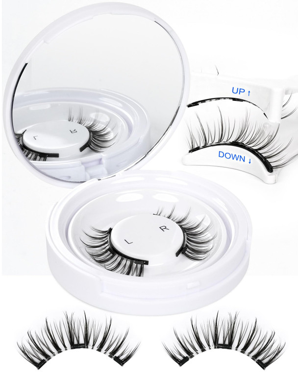 Natural Look Soft Magnetic Eyelashes - Upgrade Reusable Magnetic Eyelashes, Easy To Wear and Remove Soft Magnet Lashes with Applicator Lash Fixer, No