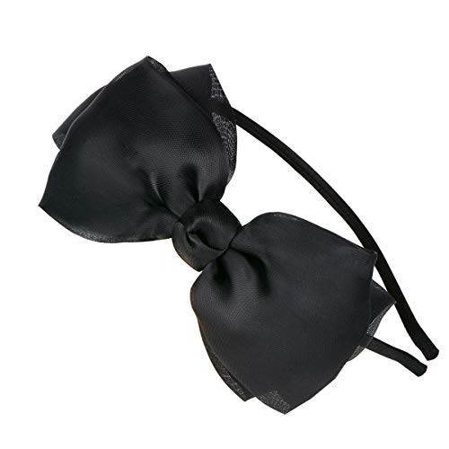 HoveBeaty Bow Headband Soft Lace Bowknot Hairband Pearl Yarn Bow Hair Hoop, Perfect Hair Accessories for Party and Cosplay (dark green)