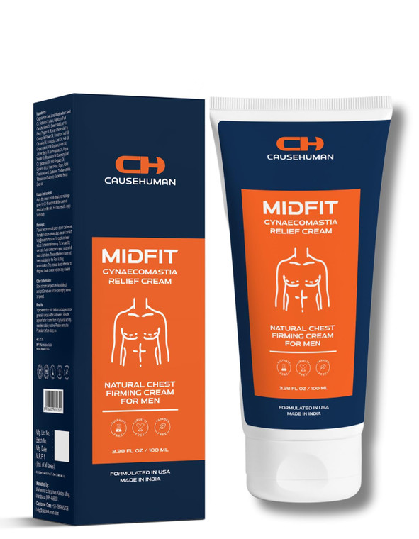 Cause Human Midfit Cream 3.38 fl oz | Anti Cellulite Hot Cream, Body Sculpting Cellulite Workout Cream for Men | Bum Cellulite Scar Cleansing Essenti
