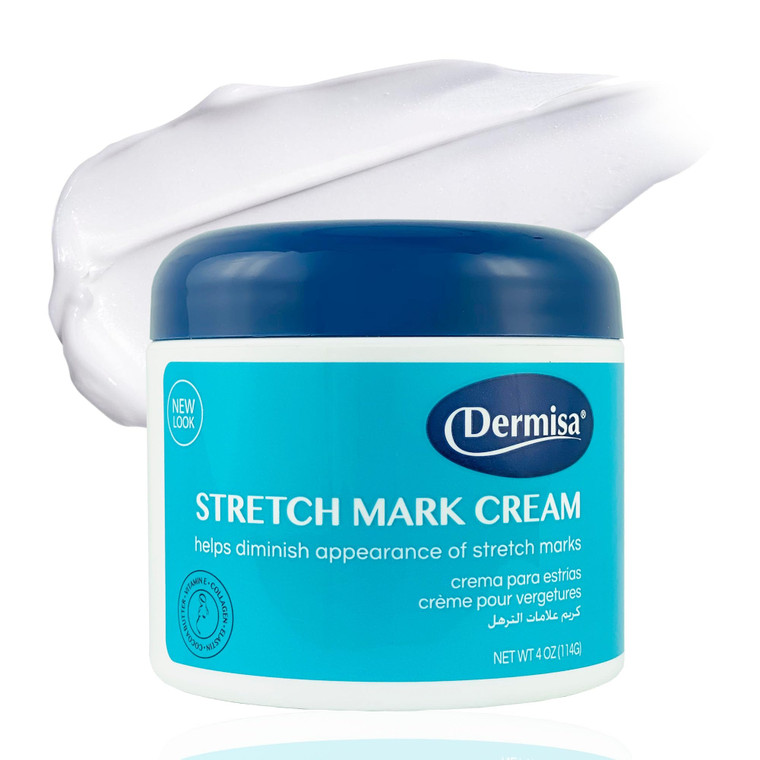 Dermisa Stretch Mark Cream | Contains Cocoa Butter, Vitamin E, Collagen & Elastin | 4 OZ | Pack of 1