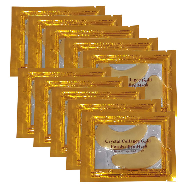 Vandarllin 24K Gold Powder Gel Collagen Eye Masks Sheet Patch, Remove Bags,Dark Circles &Puffiness,Reduce Wrinkle,Moisturising,Hydrating for Blackhea