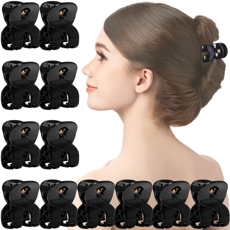 RC ROCHE ORNAMENT 12 Pcs Womens Hair Fang Claw Jaw Teeth Strong Hold Accessory Plastic Beauty Styling Sectioning Chic Durable Secure Grip No Slip Hai