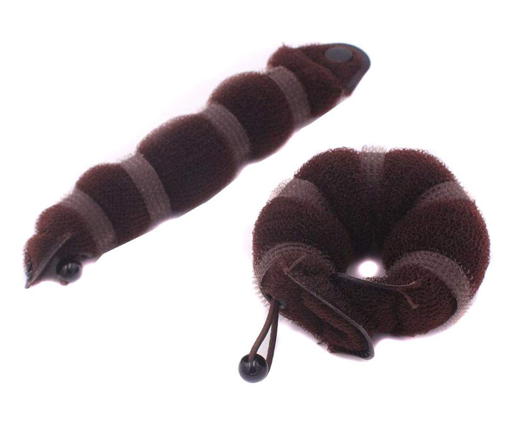 2 Pcs Hair Tools Beauty Buns Magic Hair Styling Styler Twist Ring Former Shaper Doughnut Donut Chignon Bun Maker Clip Hair Curler Accessories (1pack=