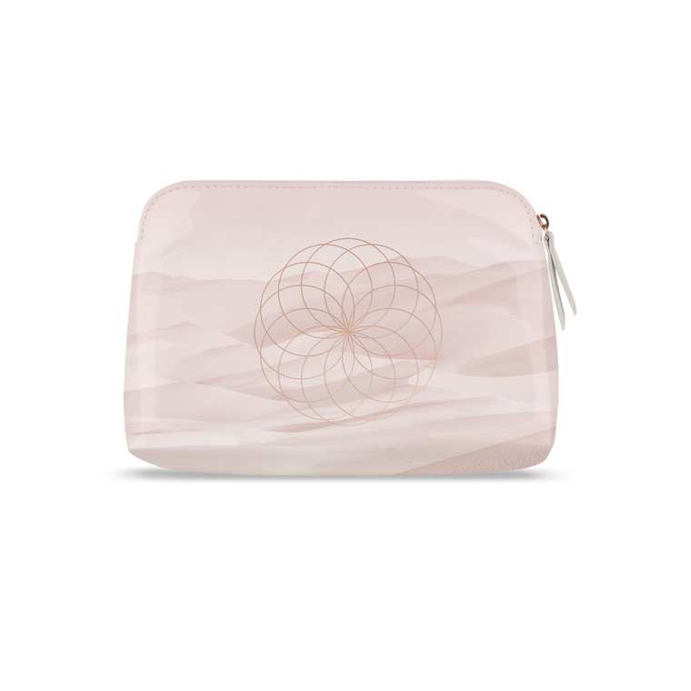 Fringe Tn Pink Deserts Faux Leather Makeup Pouch (816002)