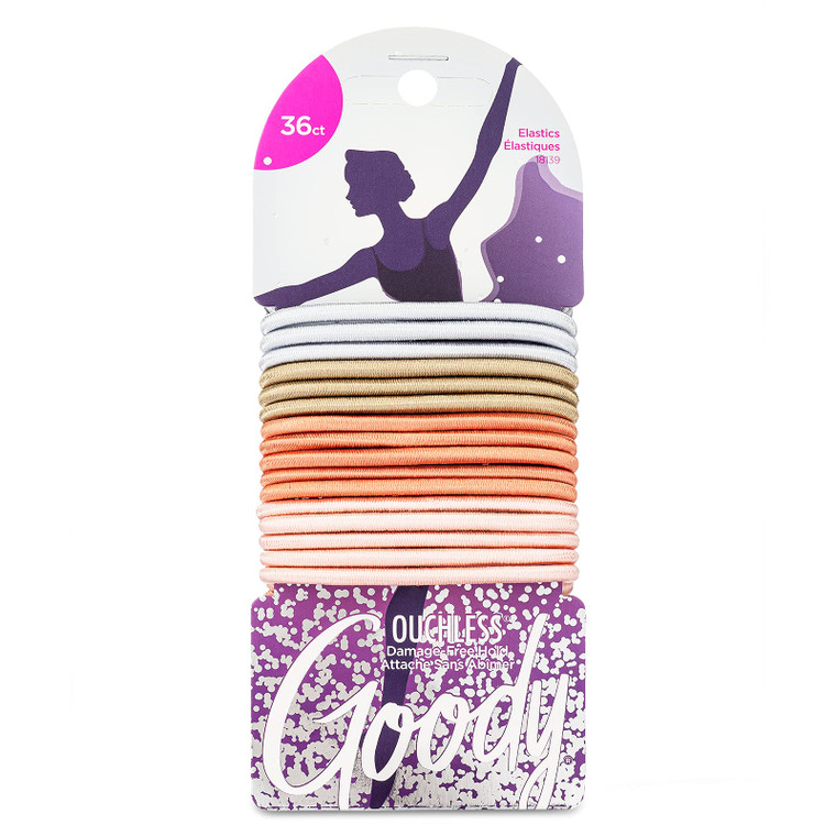 Goody Icy Holiday Ornament Elastics - 36 Count, Assorted - Hair Accessories for Men, Women, Boys and Girls to Style With Ease and Keep Your Hair Secu