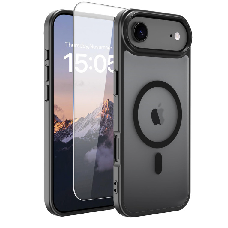 GROZHJAL Magnetic Case for iPhone 17 Air with Screen Protector,Fit for MagSafe,Protective Cover, Shockproof,Pocket-Friendly,Slim for iPhone 17 Air Ca