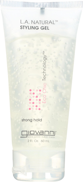 GIOVANNI COSMETICS L.A. Natural Styling Gel - Strong Hold, Eco Chic Technology, Grapefruit seed extract, Aloe Vera leaf juice, Vitamins & Minerals, N