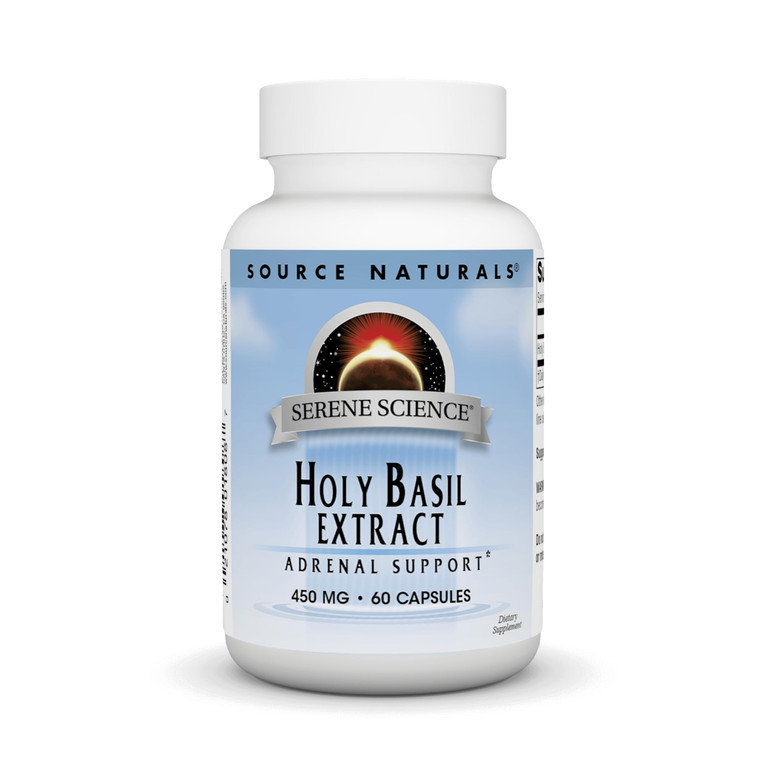 Source Naturals Serene Science Holy Basil Extract, Adrenal Support* 450 mg - 60 Capsules
