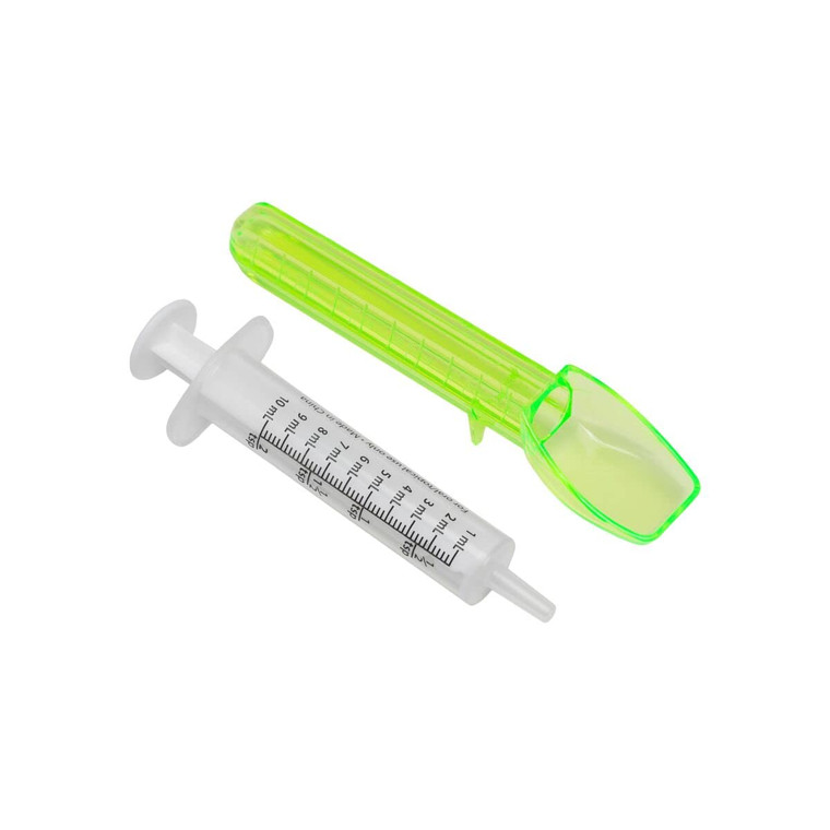 Acu-Life Oral Syringe & Spoon, 10 mL/2 TSP, Accurate Liquid Medicine Calibrator, Ideal for Kids & Adults, Easy-to-Read Measurement, Safe & Durable, I