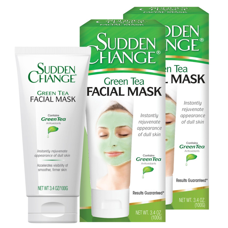 Sudden Change Green Tea Facial Mask  Diminish Wrinkles, Puffiness & More - Improve Texture, Purify Pores & Remove Excess Oil  Made with Antioxidant