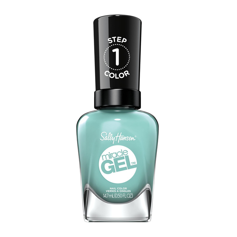 Sally Hansen Miracle Gel Salon Quality Nail Polish | Gel-Like Formula, Two-Step System, No UV Light Needed, Long Lasting | Opaque, Glossy | 709 Minta