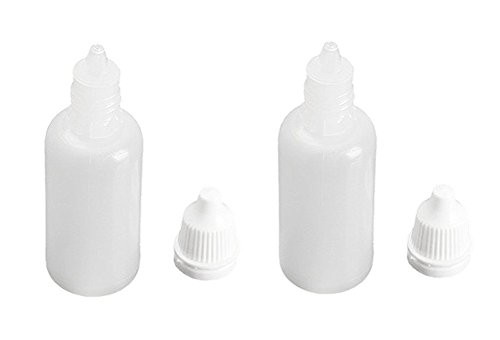 erioctry 10Pcs 50ml Empty Refillable Portable Plastic Squeezable Dropper Bottle Cosmetic Makeup Packaging Essential Oil Containers with Screw Lid and