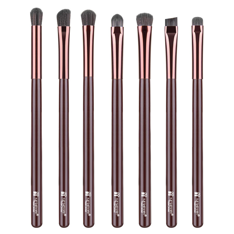 Eye Makeup Brushes Set, Premium 7Pcs Eyeshadow Brush, Professional Eye Brush for shadow lip Angled Eyeliner Eyebrows, Soft Hairs and Wood Handle.