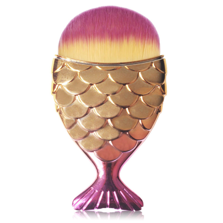 Fish Tail Brush Nail Dust Remover Brush Powder Blush, Fishtail Nail Cleaning Brush for Nail Art Dust Powder Remover