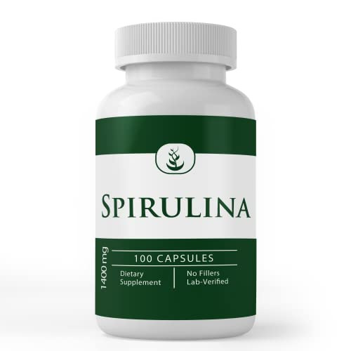 PURE ORIGINAL INGREDIENTS Spirulina (100 Capsules) Rich in Phycocyanin, Pure