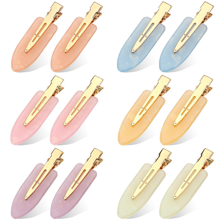 Creaseless Hair Clips 12 Pack - No Dent No Crease Hair Claws for Sleeping, Perfect for Women & Girls with All Hair Types, Secure Hold Gentle Grip Hai