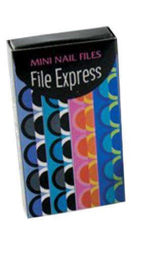 File Express Nail Filers w/Circle Designs in Assorted Colors 12 Pack