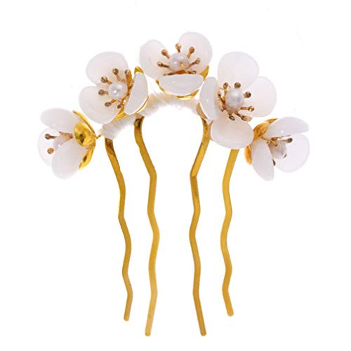 Beaupretty Vintage Flower Hair Sticks and Pins, Classic Chinese Hair Accessories for Women and Girls