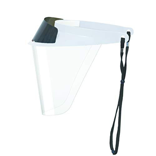 Pac-Dent iVisor Plus Reusable Face Shield Kit, Full Face Protective Shield with Anti-Fog Coating and Cinch Cord, Adjustable to Comfortably Fit All He