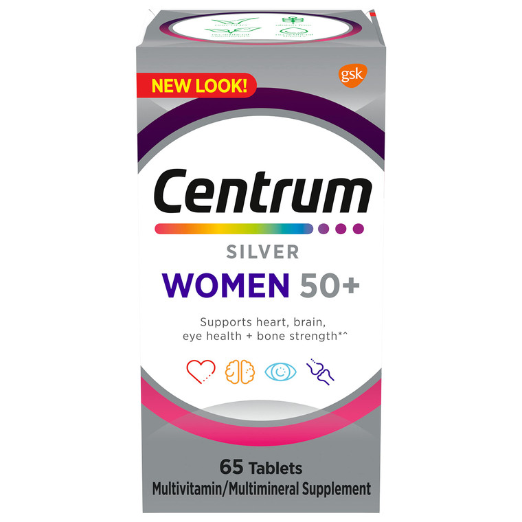 Centrum Silver Women's Multivitamin for Women 50 Plus, Multivitamin/Multimineral Supplement with Vitamin D3, B Vitamins, Non-GMO Ingredients, Support