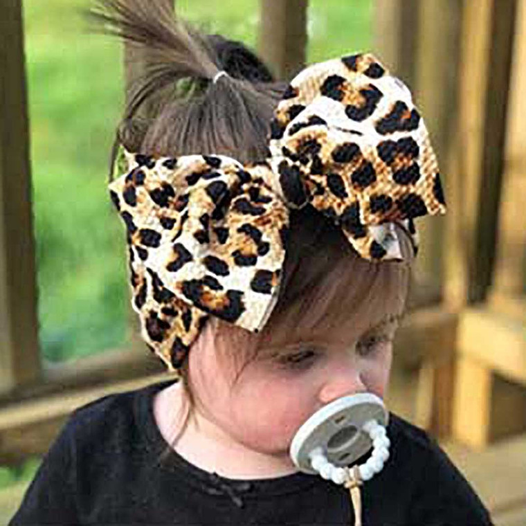 YBSHIN Baby Girl Nylon Headbands Yellow Bow Knot Headband Floral Elastic Turban Nowborn Headwraps Infants Girl Headscarfs Toddler Printed Hair Bands