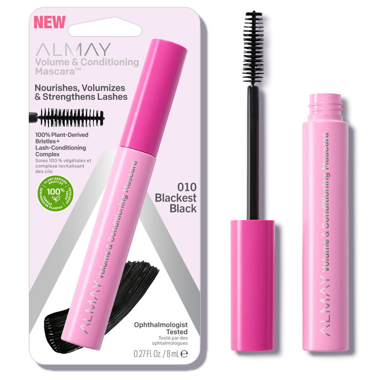 Almay Volume & Conditioning Mascara, Hydrating All Day Wear, 10 Blackest Black, 0.27 fl oz.
