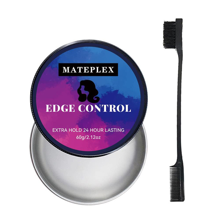 MATEPLEX Strong Hold Edge Control Gel for Loc, Hair Styling Wax Braid and Twist 24h Long-lasting, No Flakes, No Residue, No Greasy Feeling 2.12 oz(60