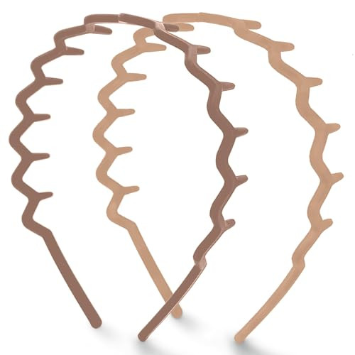 Kitsch Zig Zag Headbands for Women Non Slip  Fashion Accessories for Slicked Back Styles - Comfortable Comb Headband with Teeth | Ideal Gifts for Wo