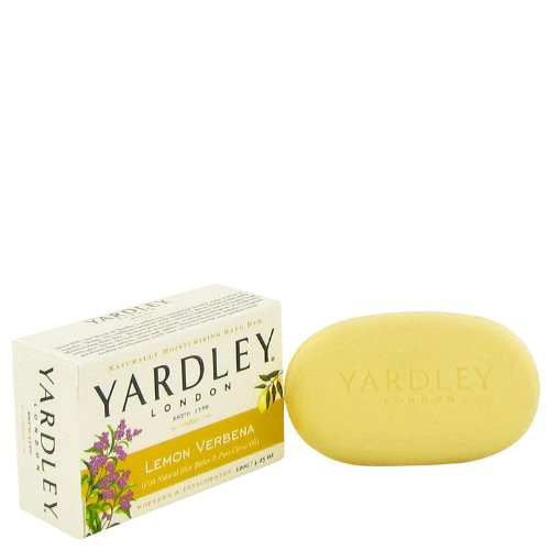 Yardley London Moisturizing Bath Bar Soap, Lemon Verbena, with Shea Butter & Pure Citrus Oils, Softens & Tones Skin, 4.0 oz