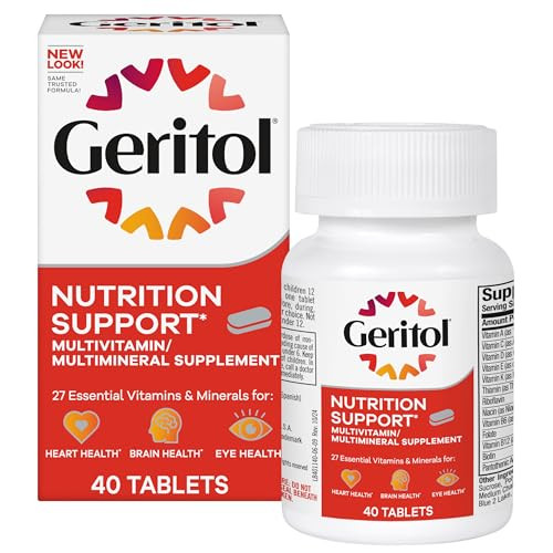 Geritol, Multivitamin Supplement, Contains B-Vitamins, Antioxidants, Vitamins C, E & D and Iron, 26 Essential Vitamins and Minerals, Gluten-Free, Non