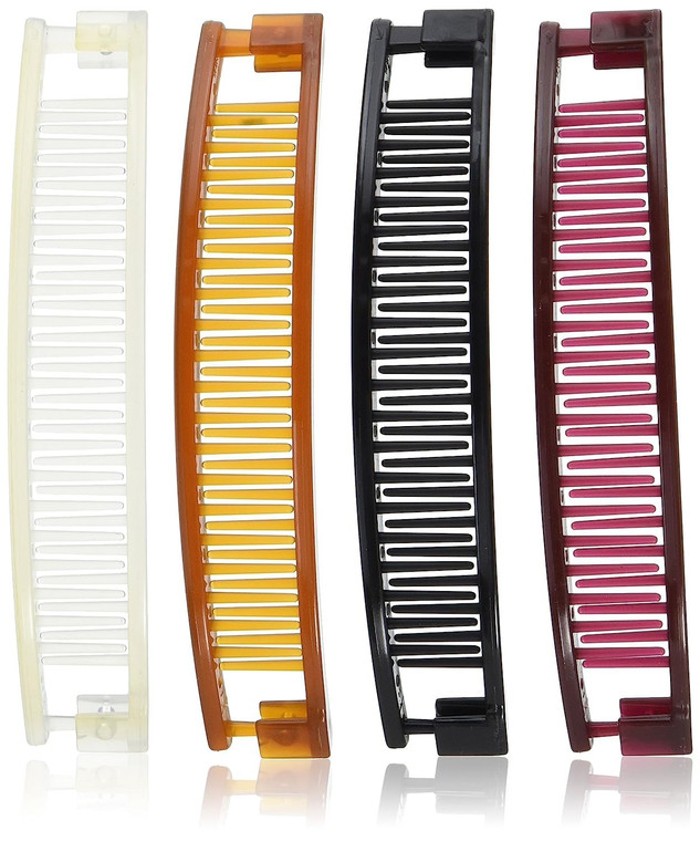 Goody Classics Clincher Comb, 5" (35955) Assorted Colors (Pack of 4)